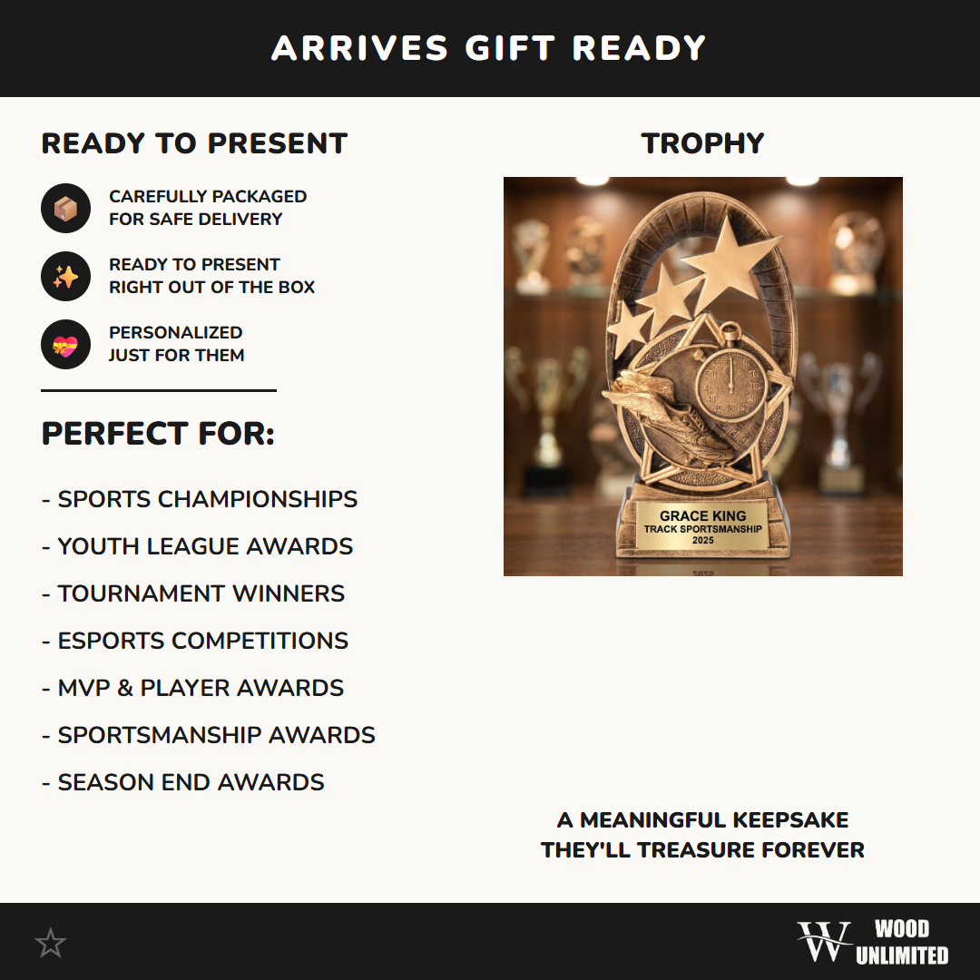 Personalized | Track and Field Award | Custom Engraved | Track | Running | Trophy | Award | Engraved | Youth | Team | Coach | Achievement