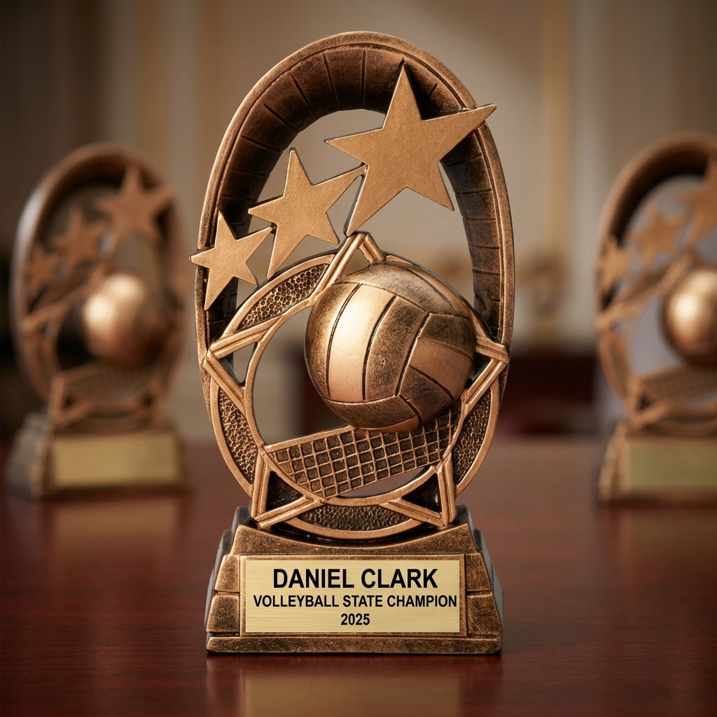 Personalized | Volleyball Award | Custom Engraved | Volleyball Trophy | Personalized Award | Engraved Gift | Team Recognition | MVP Award - View 2
