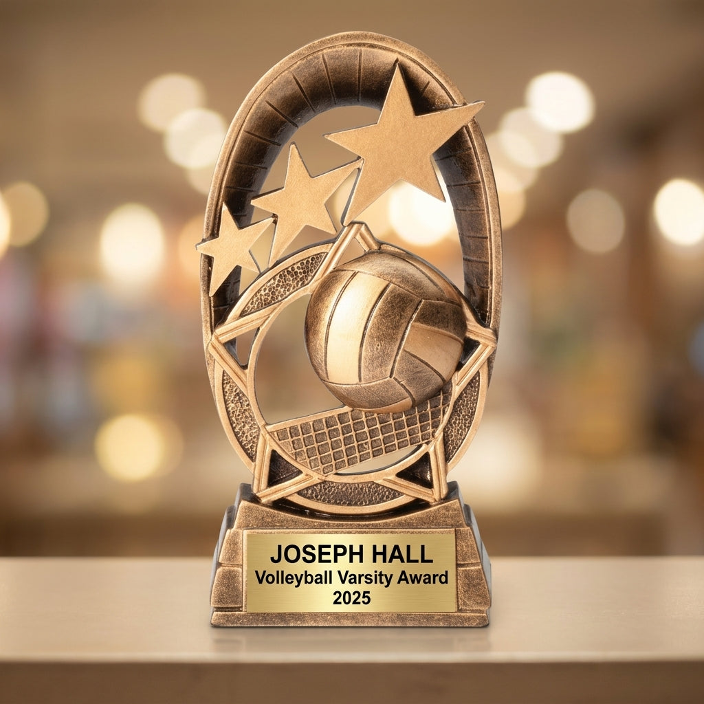 Personalized | Volleyball Award | Custom Engraved | Volleyball Trophy | Personalized Award | Engraved Gift | Team Recognition | MVP Award - View 4