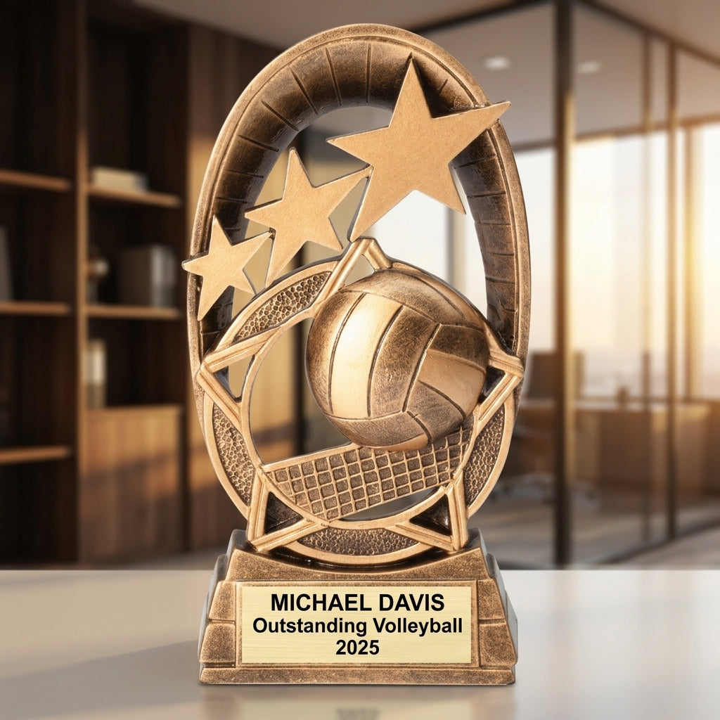 Personalized | Volleyball Award | Custom Engraved | Volleyball Trophy | Personalized Award | Engraved Gift | Team Recognition | MVP Award - View 5