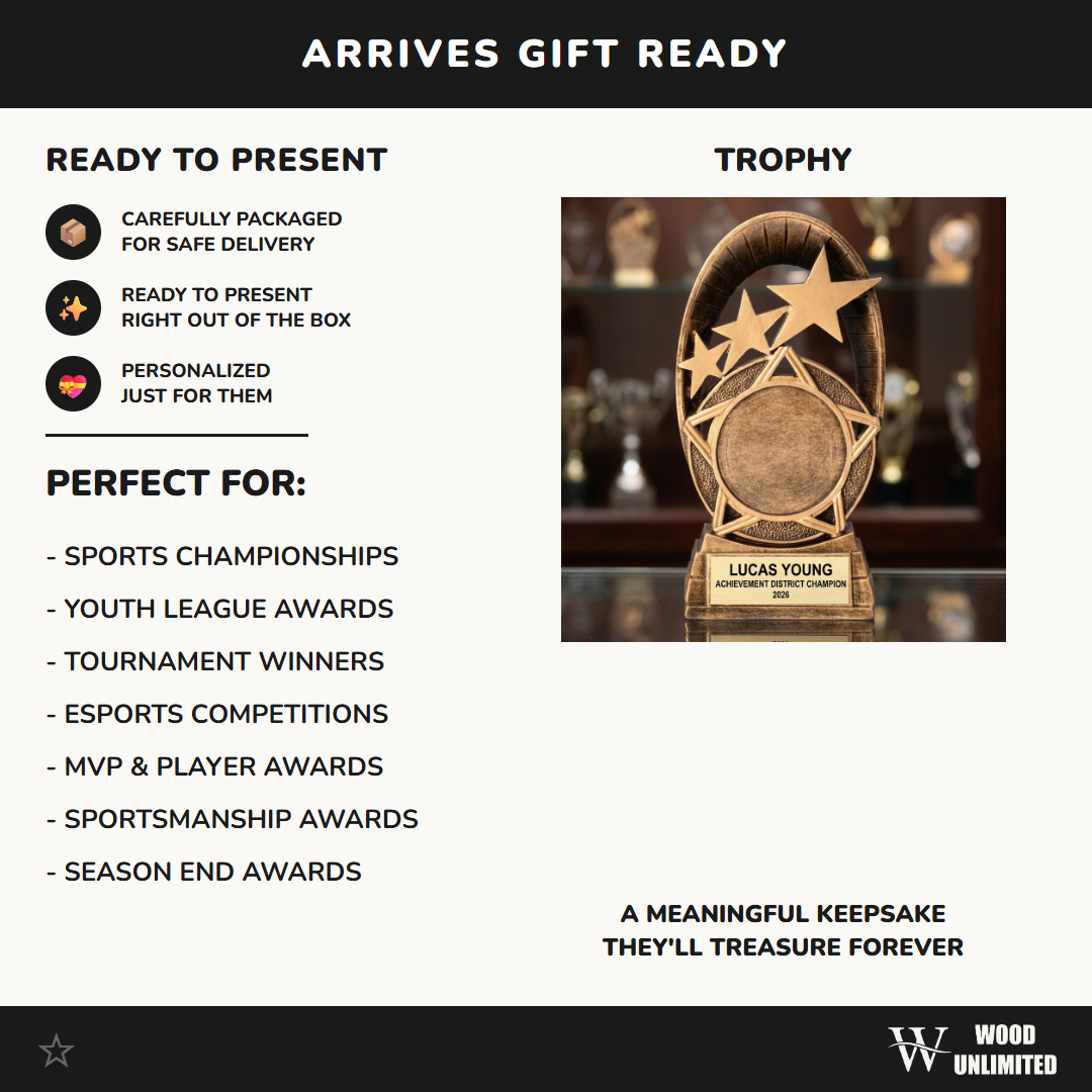 Personalized | Achievement Award | Custom Engraved | Custom Trophy | Engraved Award | MVP Trophy | Star Award | Personalized Gift