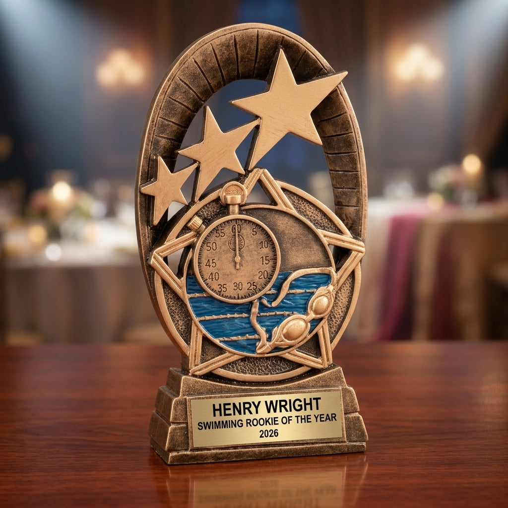 Personalized | Swimming Award | Custom Engraved | Swim Team | Trophy | Award | Engraved | Custom | Coach Gift | MVS | Youth - View 2