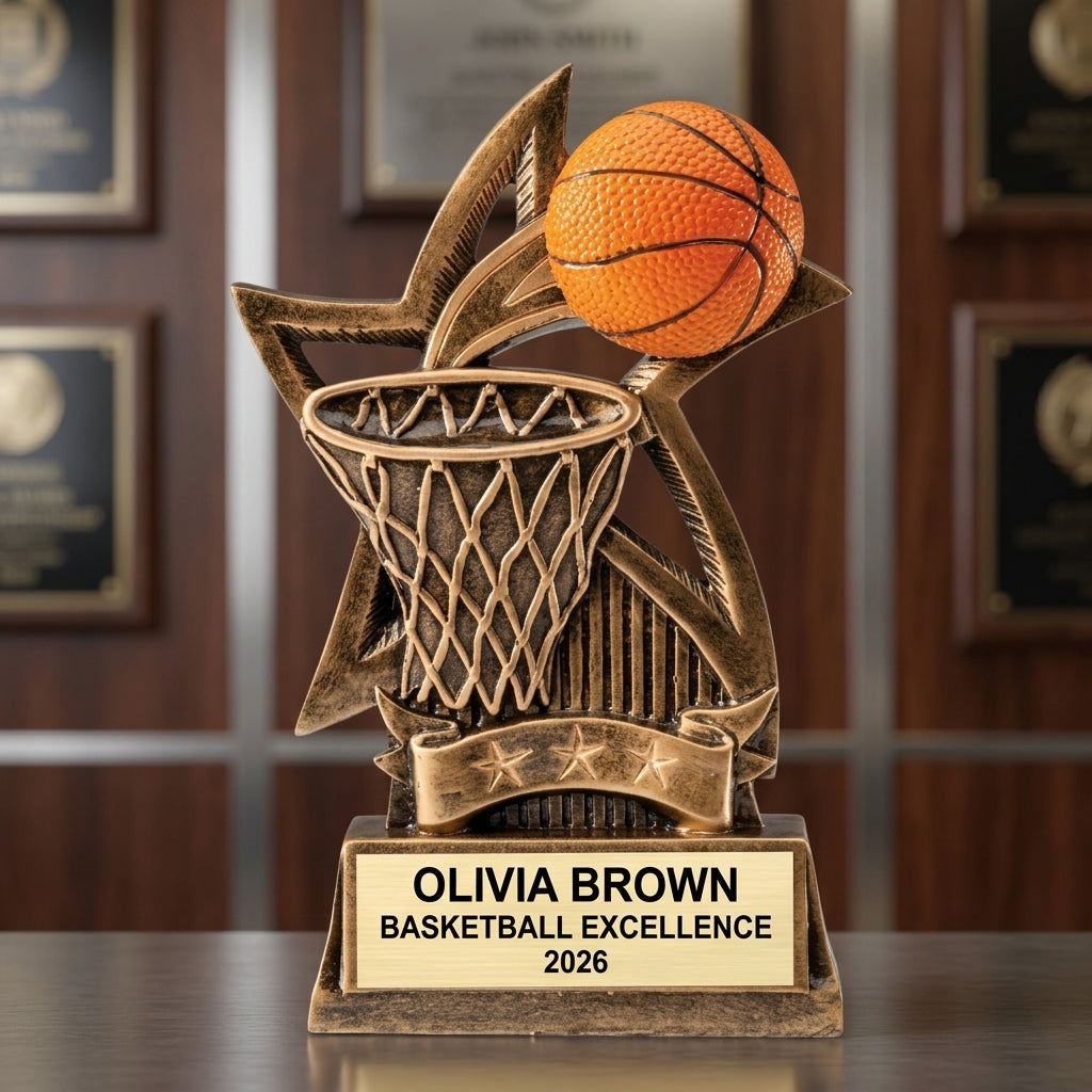 Basketball Award Trophy | Personalized | Custom Engraved | Basketball Trophy | Team Award | Basketball Gift - View 3