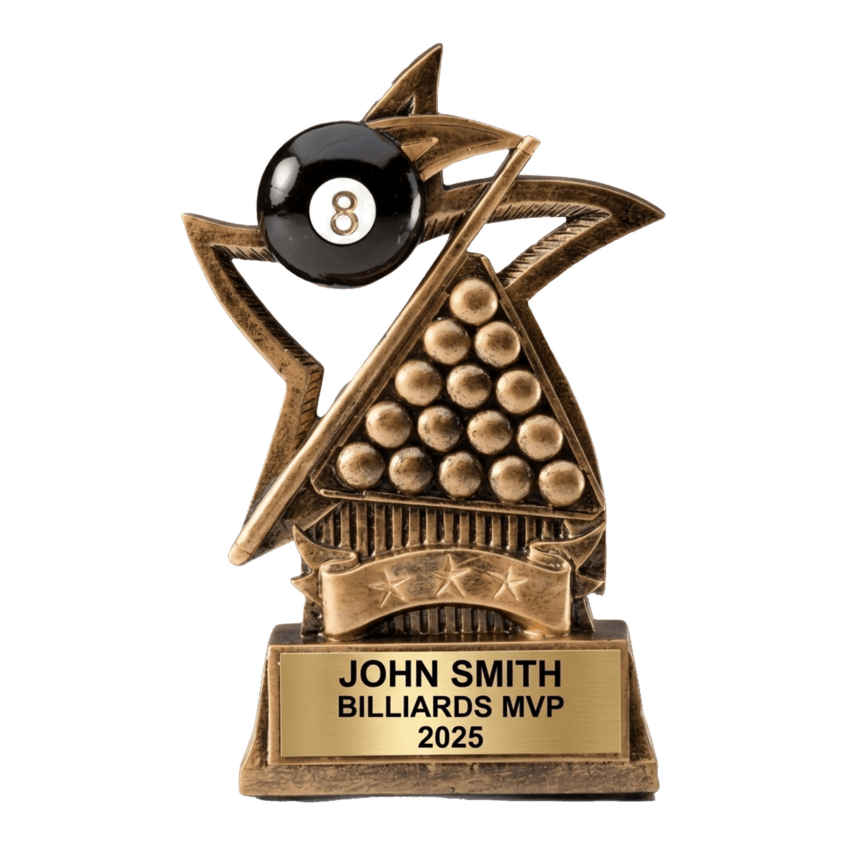 Billiards Award Trophy | Personalized Gift | Custom Engraved | Pool Table Tournament Prize | Billiard Player Gift