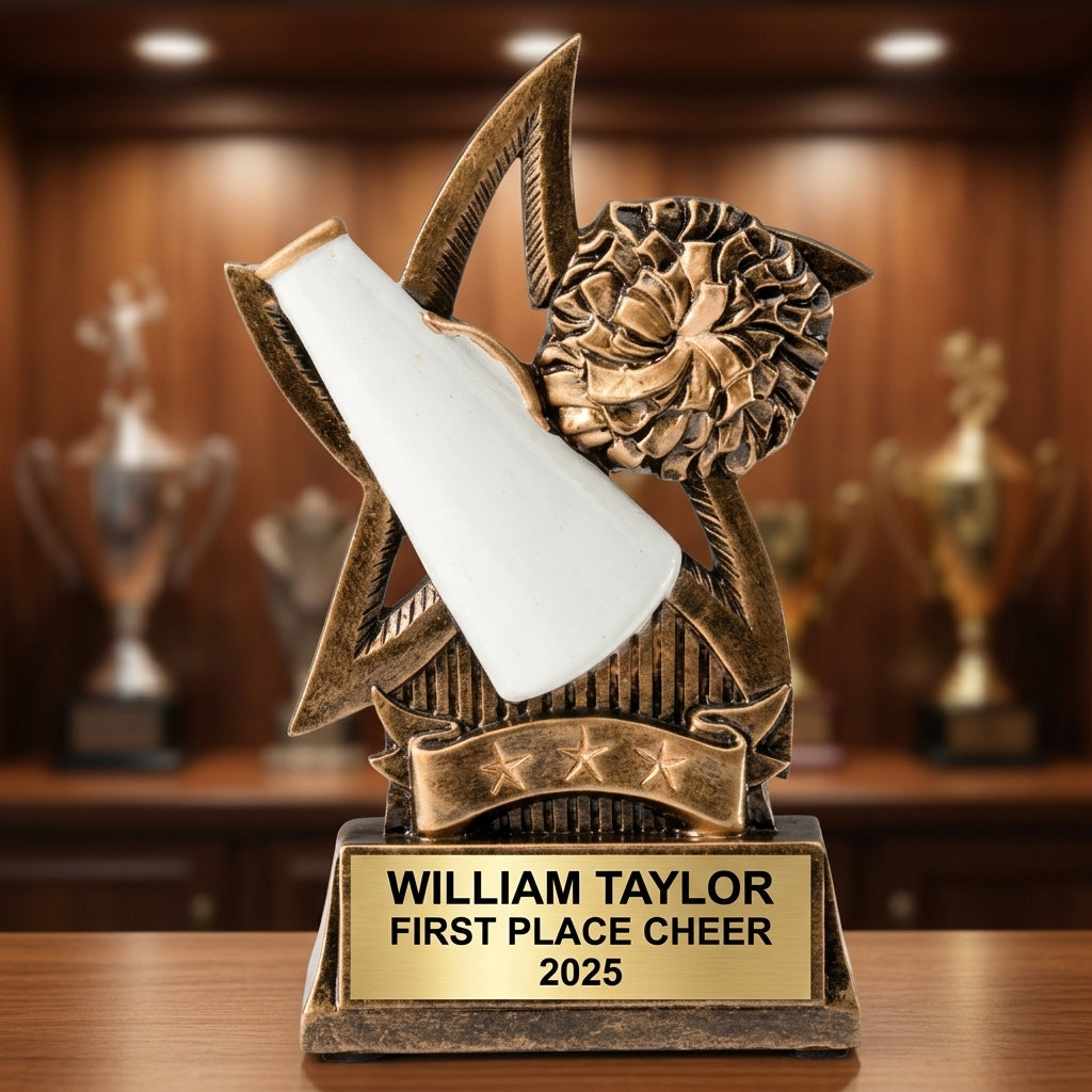 Cheer Trophy Award | Personalized Cheer Gift | Custom Engraved Award | Cheerleading | Cheer Coach Gift | Award Trophy - View 1