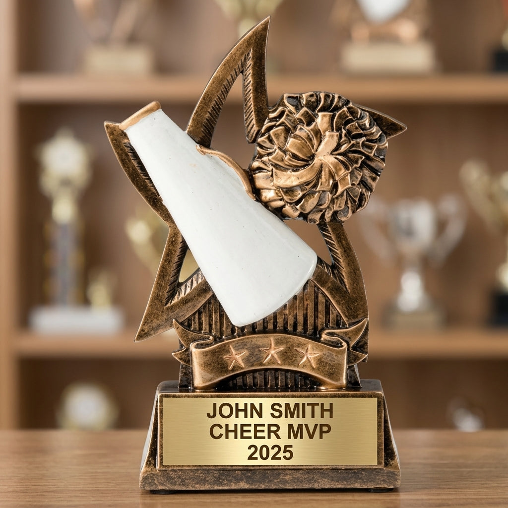 Cheer Trophy Award | Personalized Cheer Gift | Custom Engraved Award | Cheerleading | Cheer Coach Gift | Award Trophy - View 4