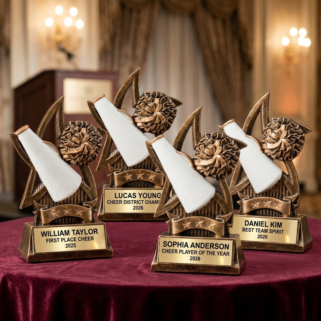Cheer Trophy Award | Personalized Cheer Gift | Custom Engraved Award | Cheerleading | Cheer Coach Gift | Award Trophy - View 6