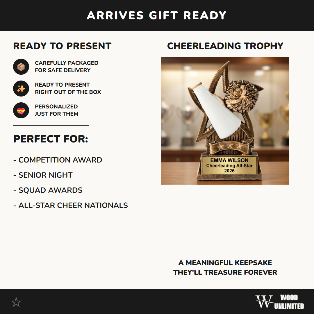 Cheer Trophy Award | Personalized Cheer Gift | Custom Engraved Award | Cheerleading | Cheer Coach Gift | Award Trophy