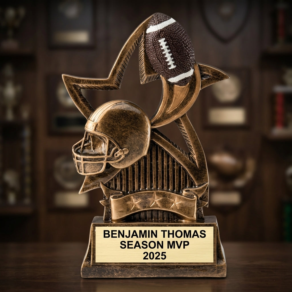 Football Award Trophy | Personalized | Custom Engraved | Football Trophy | Football Gift | Personalized Football Award - View 3