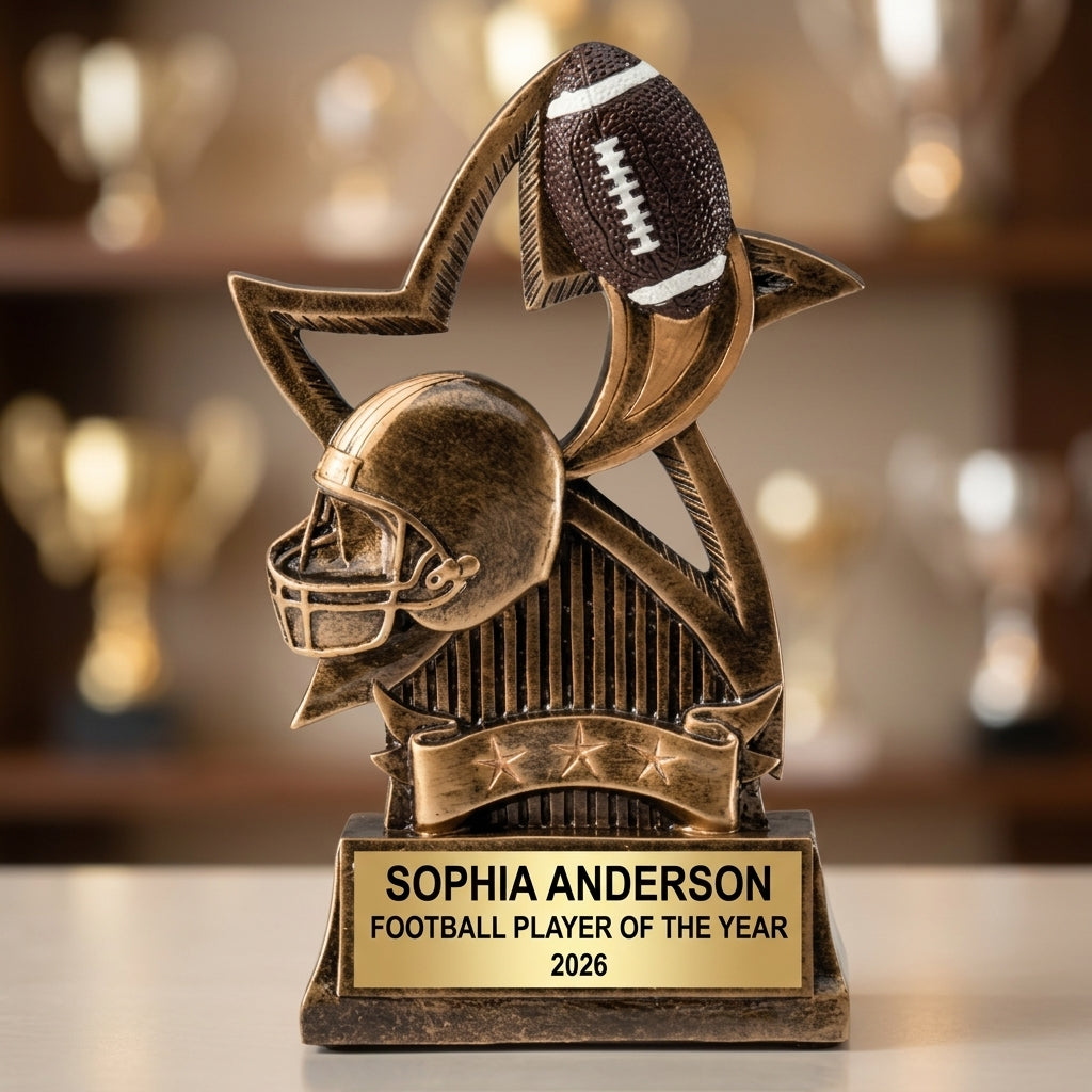 Football Award Trophy | Personalized | Custom Engraved | Football Trophy | Football Gift | Personalized Football Award - View 4