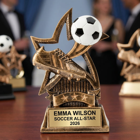 Personalized | Soccer Award | Custom Engraved | Trophy | Award | Custom | Engraved | Youth | MVP | Team | Championship - View 2