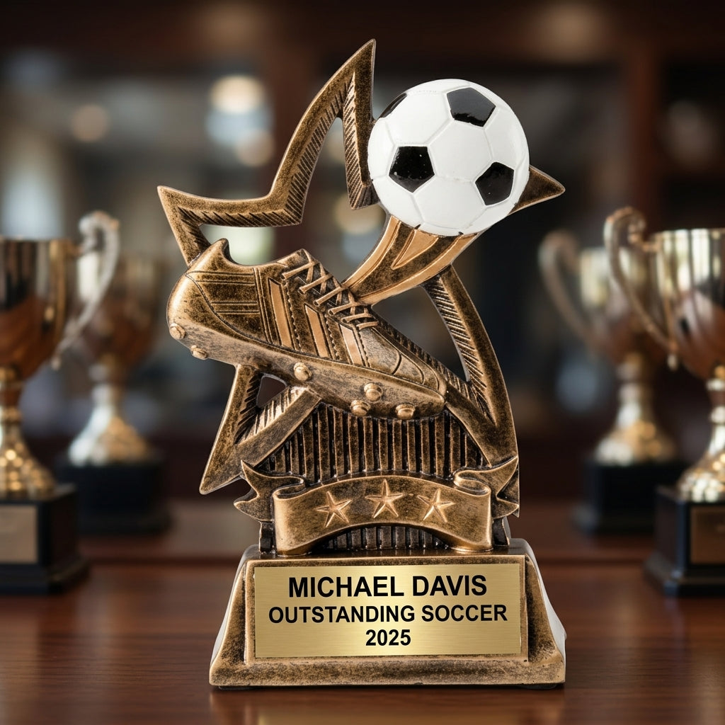 Personalized | Soccer Award | Custom Engraved | Trophy | Award | Custom | Engraved | Youth | MVP | Team | Championship - View 4