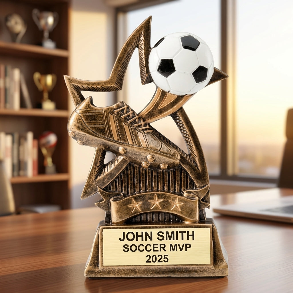 Personalized | Soccer Award | Custom Engraved | Trophy | Award | Custom | Engraved | Youth | MVP | Team | Championship - View 5
