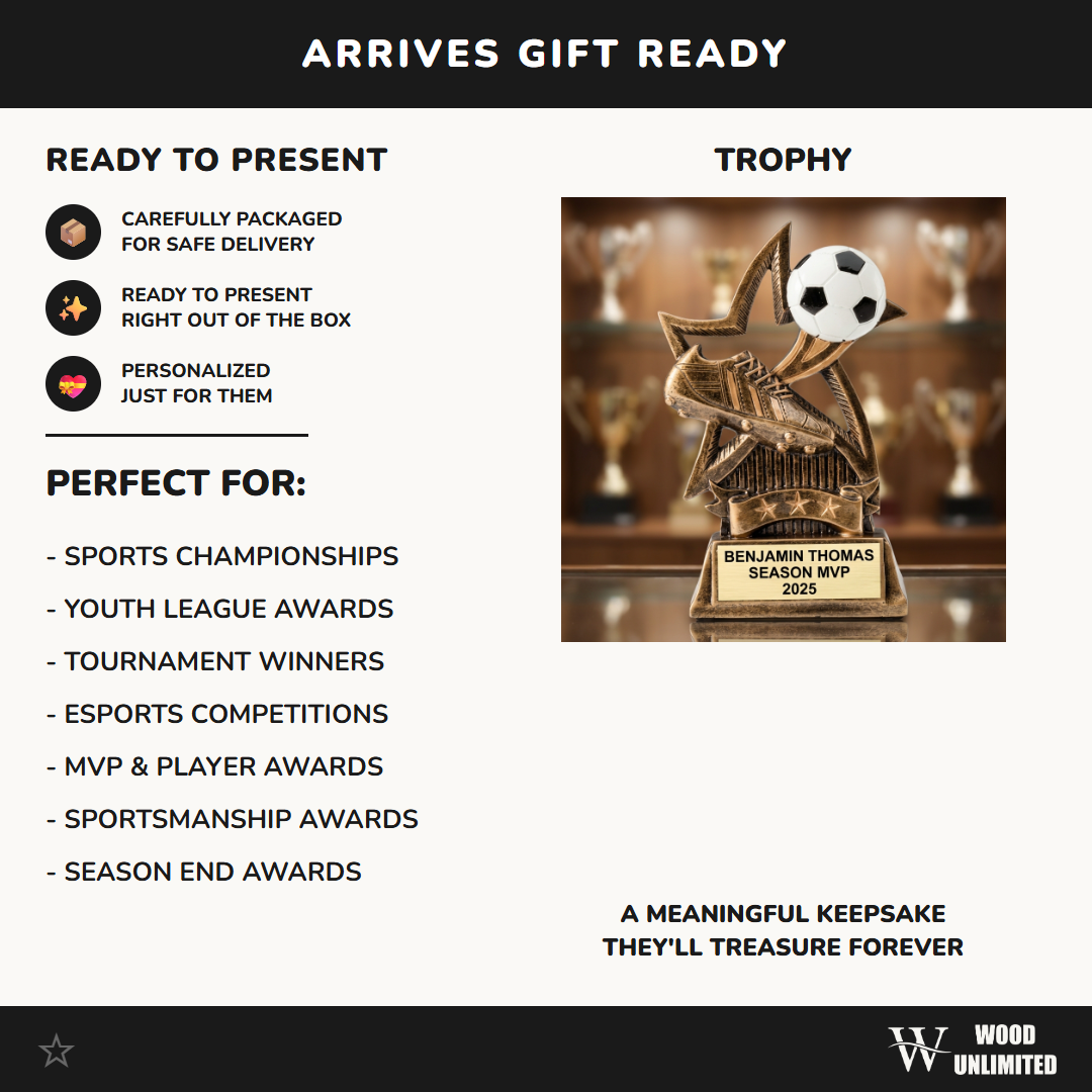 Personalized | Soccer Award | Custom Engraved | Trophy | Award | Custom | Engraved | Youth | MVP | Team | Championship