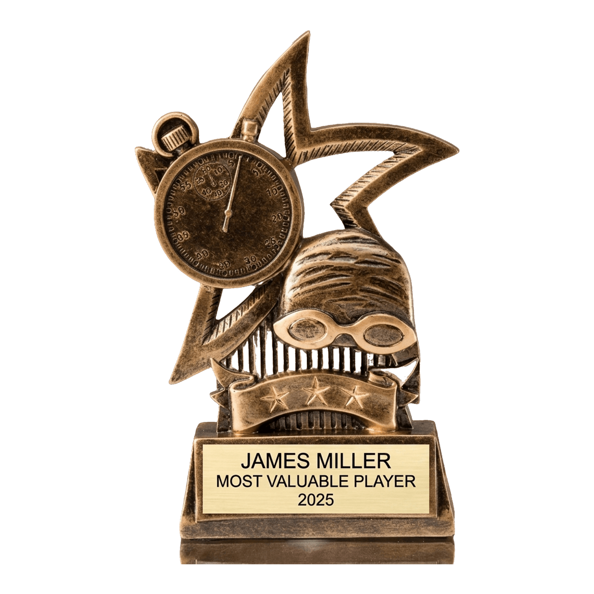 Swimming Trophy Award | Personalized Swimming Gift | Custom Engraved Swim Award | Swim Team Awards | Personalized Gold Plate | Swimming Gifts