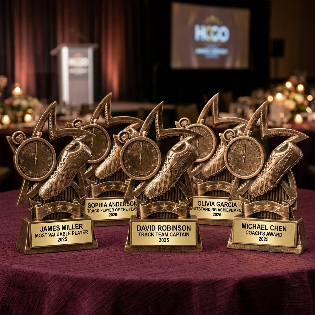 Track Award Trophy | Personalized | Custom Engraved | Star Series | Running | Cross Country - View 6