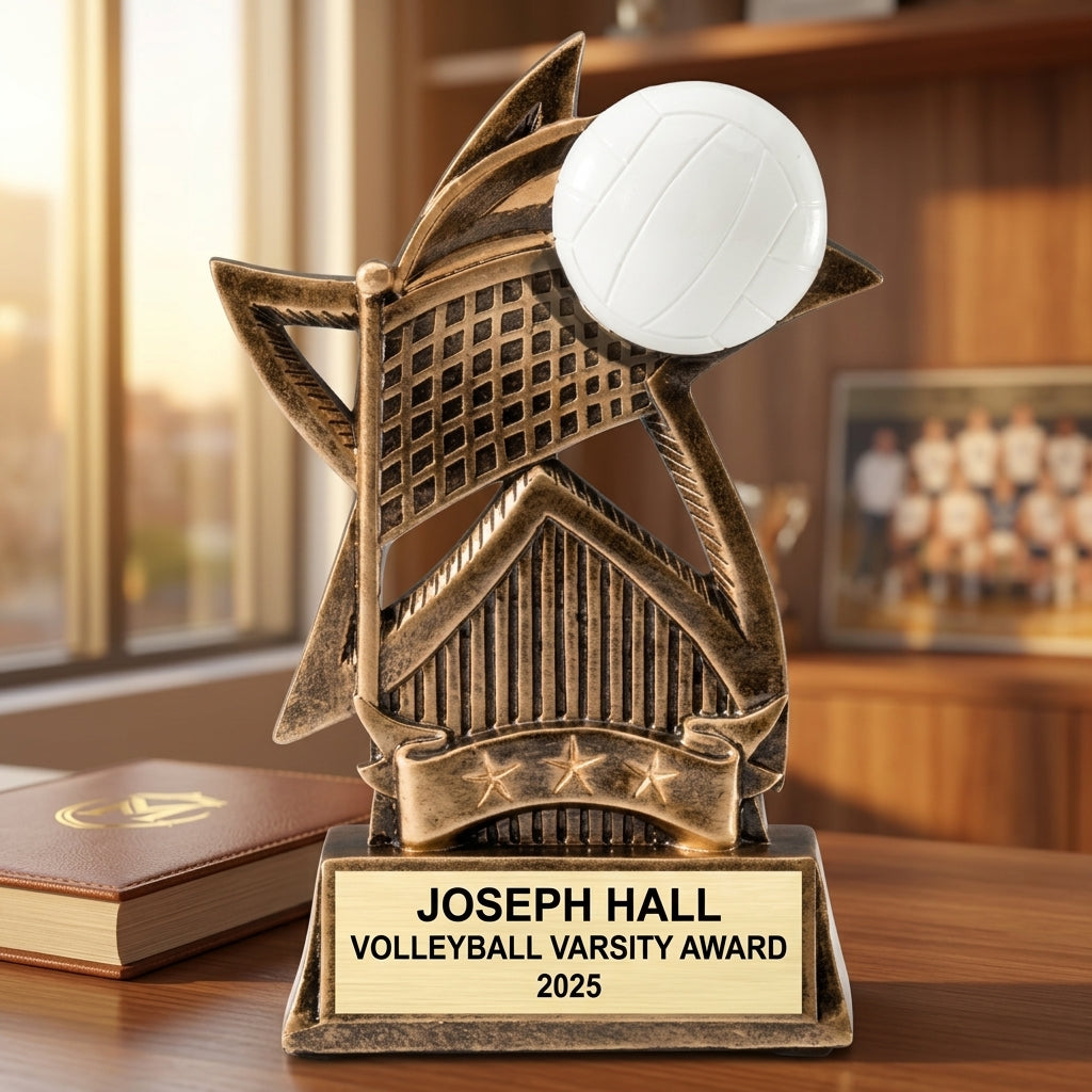 Volleyball Award Trophy | Personalized | Custom Engraved | Volleyball Gift | MVP Award | Champion Trophy - View 5