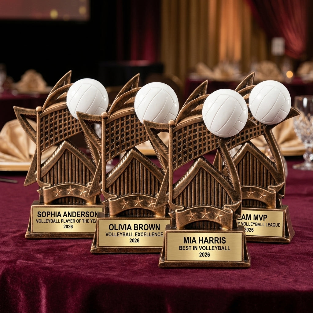 Volleyball Award Trophy | Personalized | Custom Engraved | Volleyball Gift | MVP Award | Champion Trophy - View 6