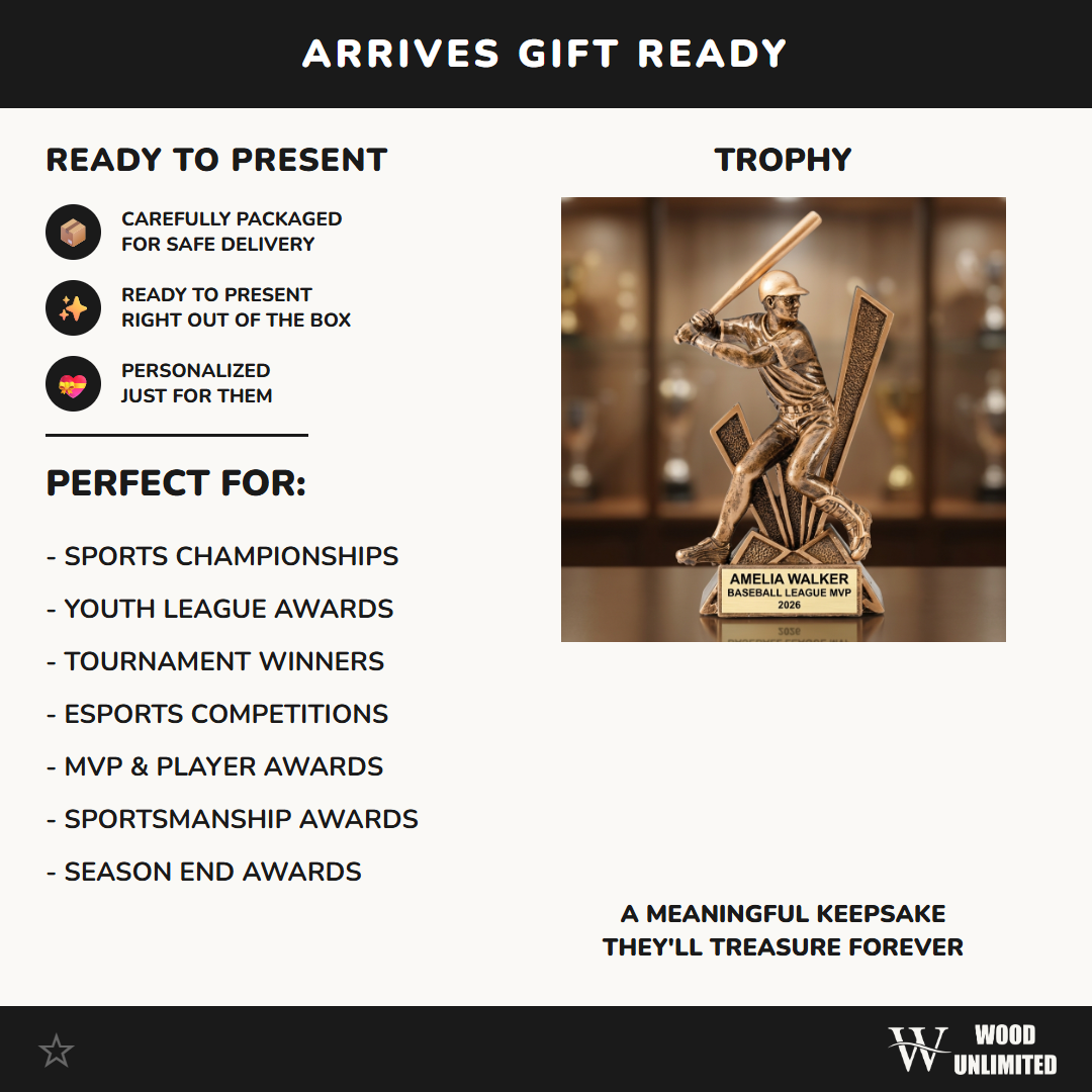 Personalized | Baseball Award | Custom Engraved | Baseball Trophy | MVP Award | Youth League | Personalized Gift | Team Award | Coach Gift