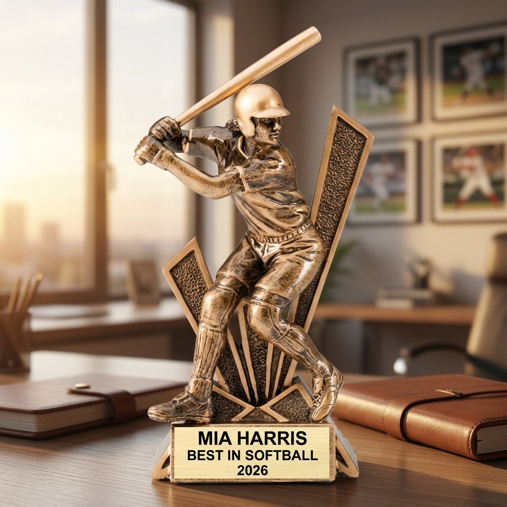 Softball Award Trophy | Personalized | Custom Engraved | Softball MVP | Team Award | Softball Gift - View 5