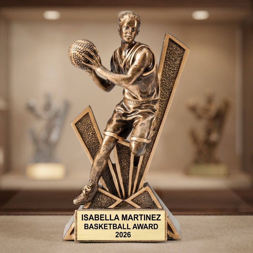 Basketball Award Trophy | Personalized | Custom Engraved | Team Award | Basketball Gift | Player Recognition | Coach Gift - View 1