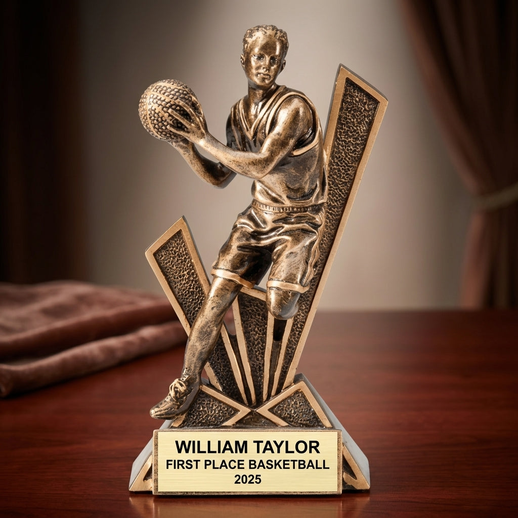 Basketball Award Trophy | Personalized | Custom Engraved | Team Award | Basketball Gift | Player Recognition | Coach Gift - View 2