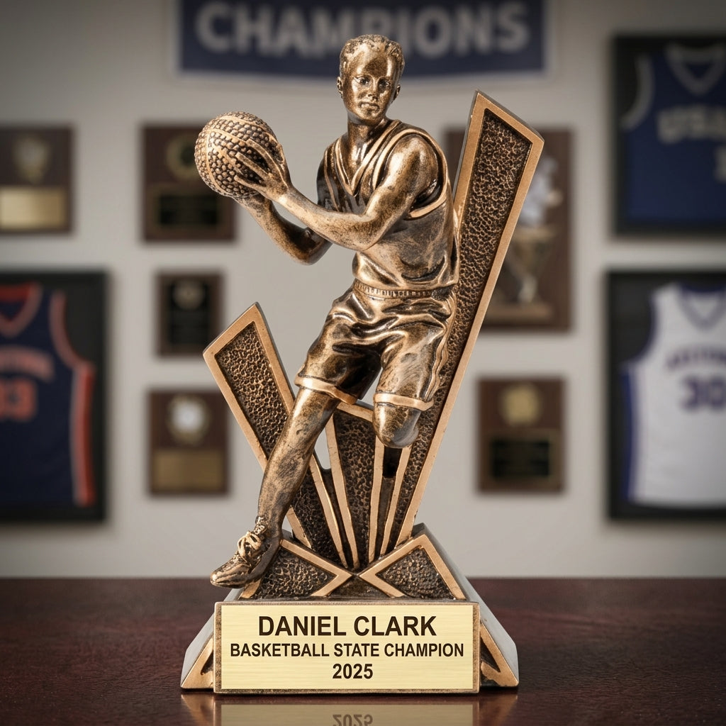 Basketball Award Trophy | Personalized | Custom Engraved | Team Award | Basketball Gift | Player Recognition | Coach Gift - View 3