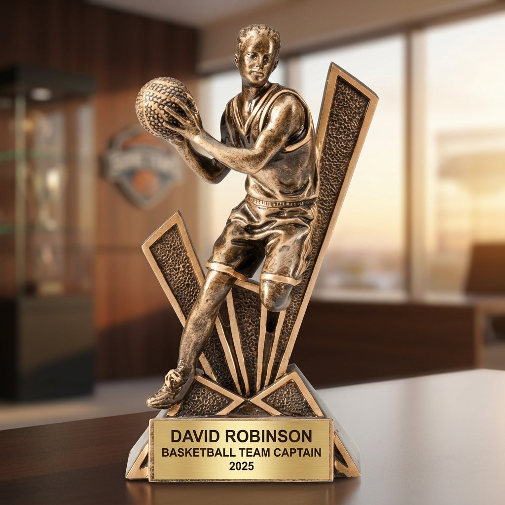 Basketball Award Trophy | Personalized | Custom Engraved | Team Award | Basketball Gift | Player Recognition | Coach Gift - View 5