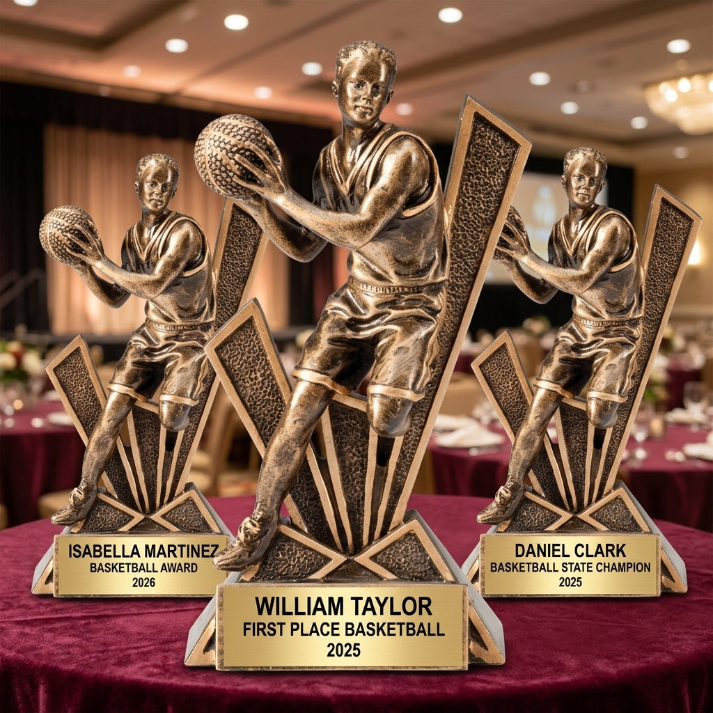 Basketball Award Trophy | Personalized | Custom Engraved | Team Award | Basketball Gift | Player Recognition | Coach Gift - View 6