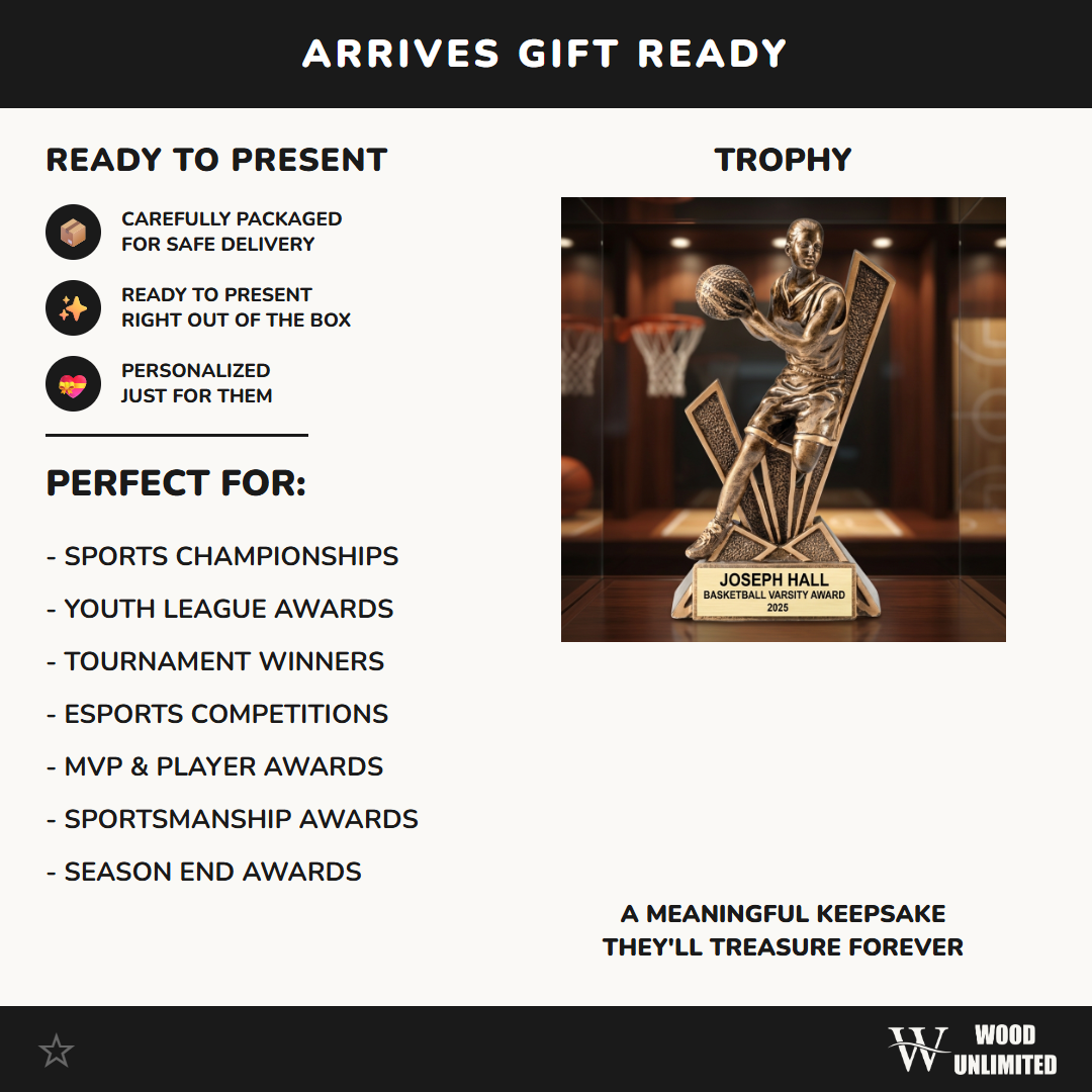 Personalized | Basketball Award | Custom Engraved | Basketball Trophy | Player Award | MVP Gift | Team Captain | Youth League