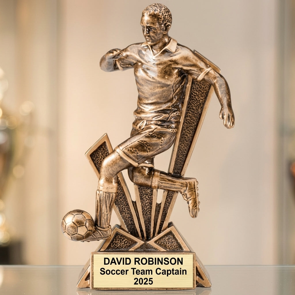 Personalized | Soccer Award | Custom Engraved | Soccer Trophy | Personalized Award | Youth Soccer | Team Captain | MVP Award | Coach Gift - View 1