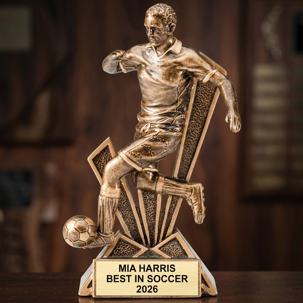Personalized | Soccer Award | Custom Engraved | Soccer Trophy | Personalized Award | Youth Soccer | Team Captain | MVP Award | Coach Gift - View 3