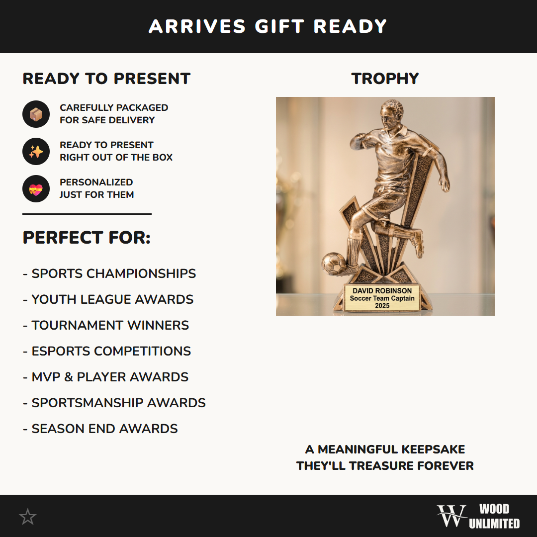 Personalized | Soccer Award | Custom Engraved | Soccer Trophy | Personalized Award | Youth Soccer | Team Captain | MVP Award | Coach Gift