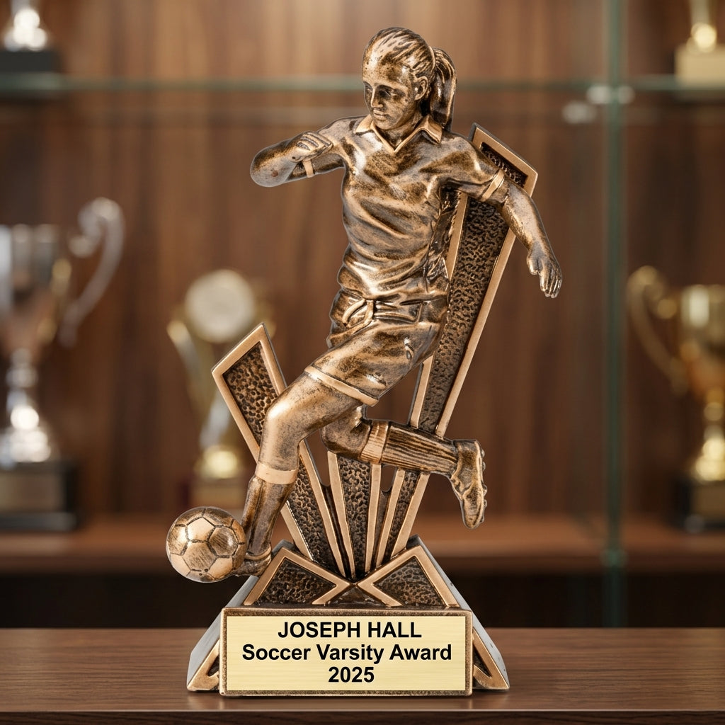 Personalized | Soccer Award | Custom Engraved | Soccer Trophy | Girls Soccer | Player Award | Youth League | MVP Trophy | Team Gift - View 4