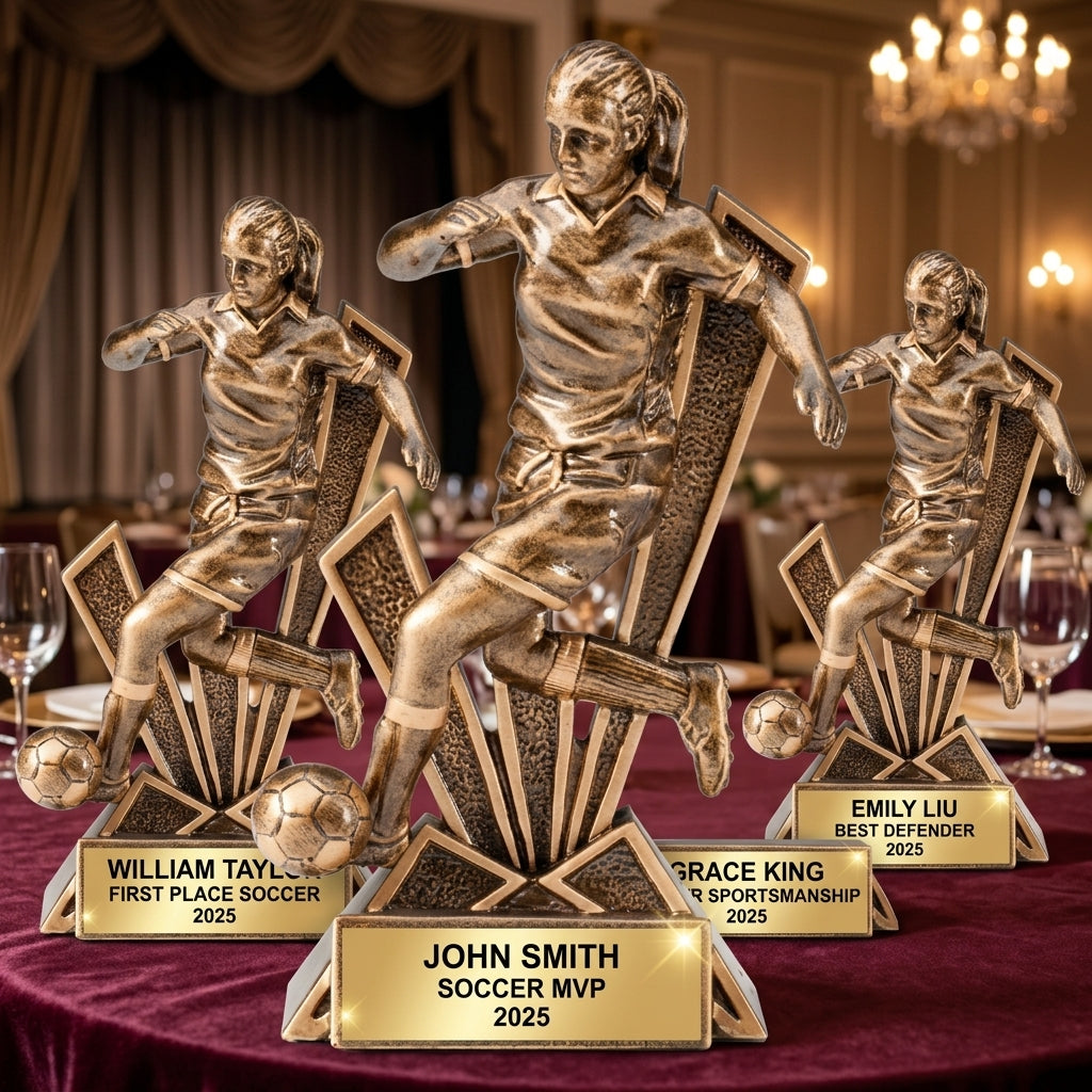 Personalized | Soccer Award | Custom Engraved | Soccer Trophy | Girls Soccer | Player Award | Youth League | MVP Trophy | Team Gift - View 6