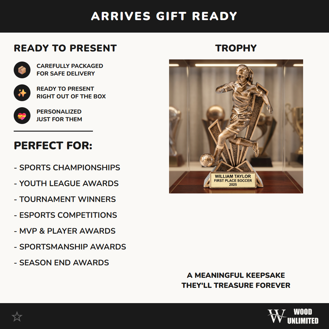 Personalized | Soccer Award | Custom Engraved | Soccer Trophy | Girls Soccer | Player Award | Youth League | MVP Trophy | Team Gift