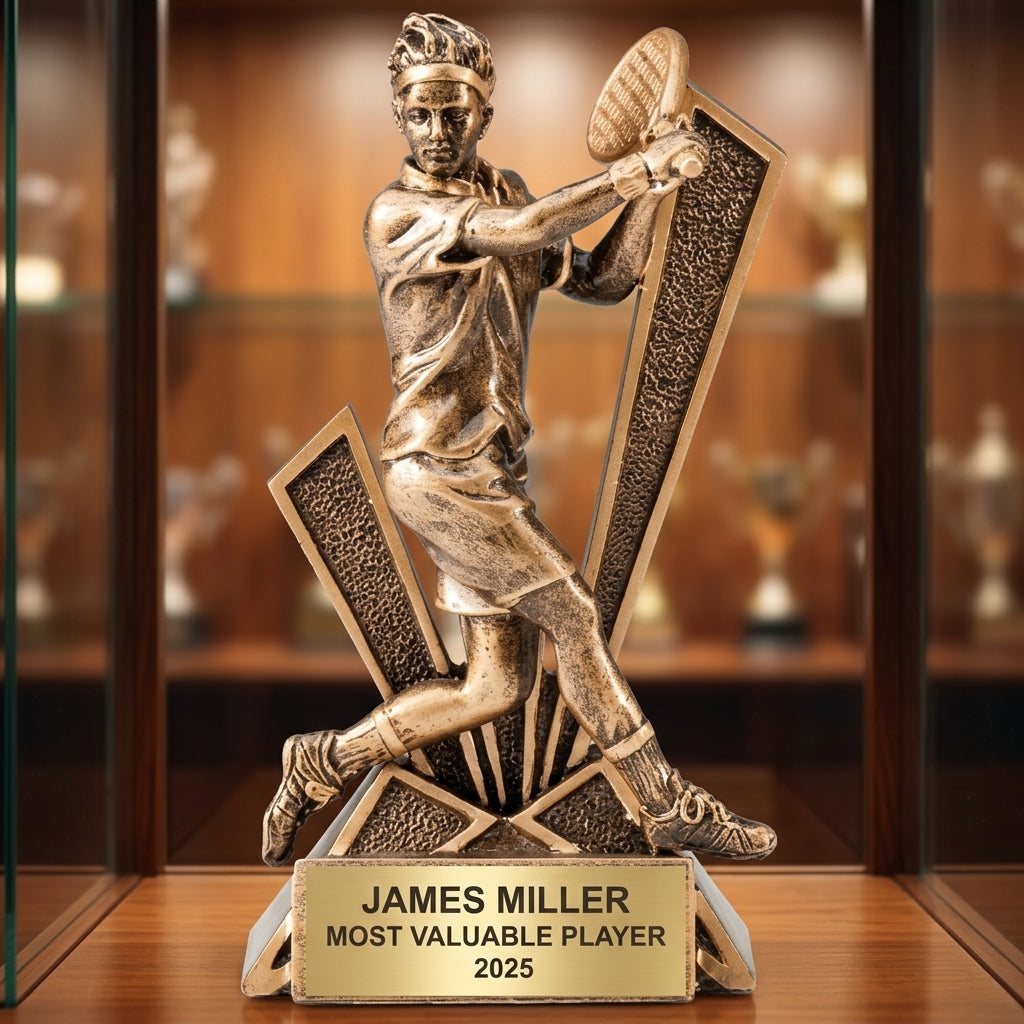 Personalized | Tennis Award | Custom Engraved | Tennis Trophy | Personalized Tennis Award | Engraved Trophy | MVP Award - View 1