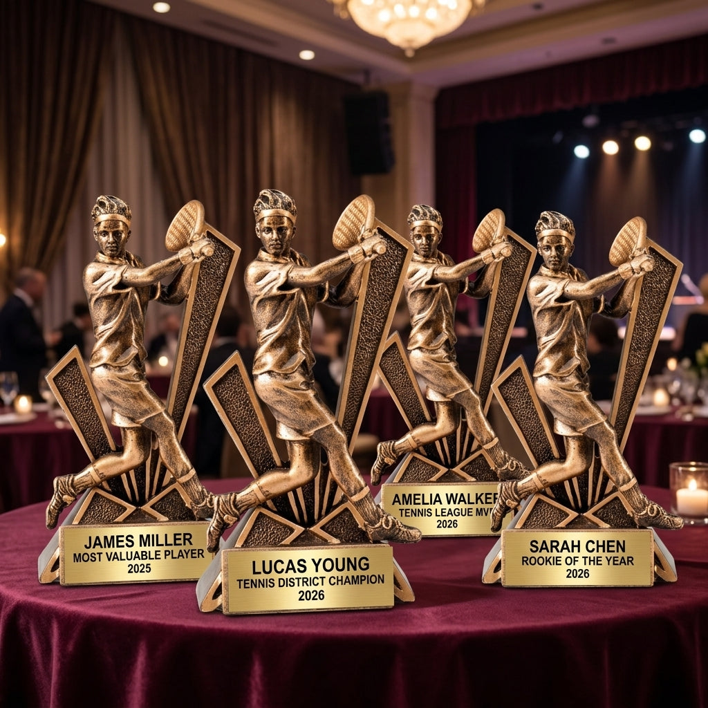 Personalized | Tennis Award | Custom Engraved | Tennis Trophy | Personalized Tennis Award | Engraved Trophy | MVP Award - View 6