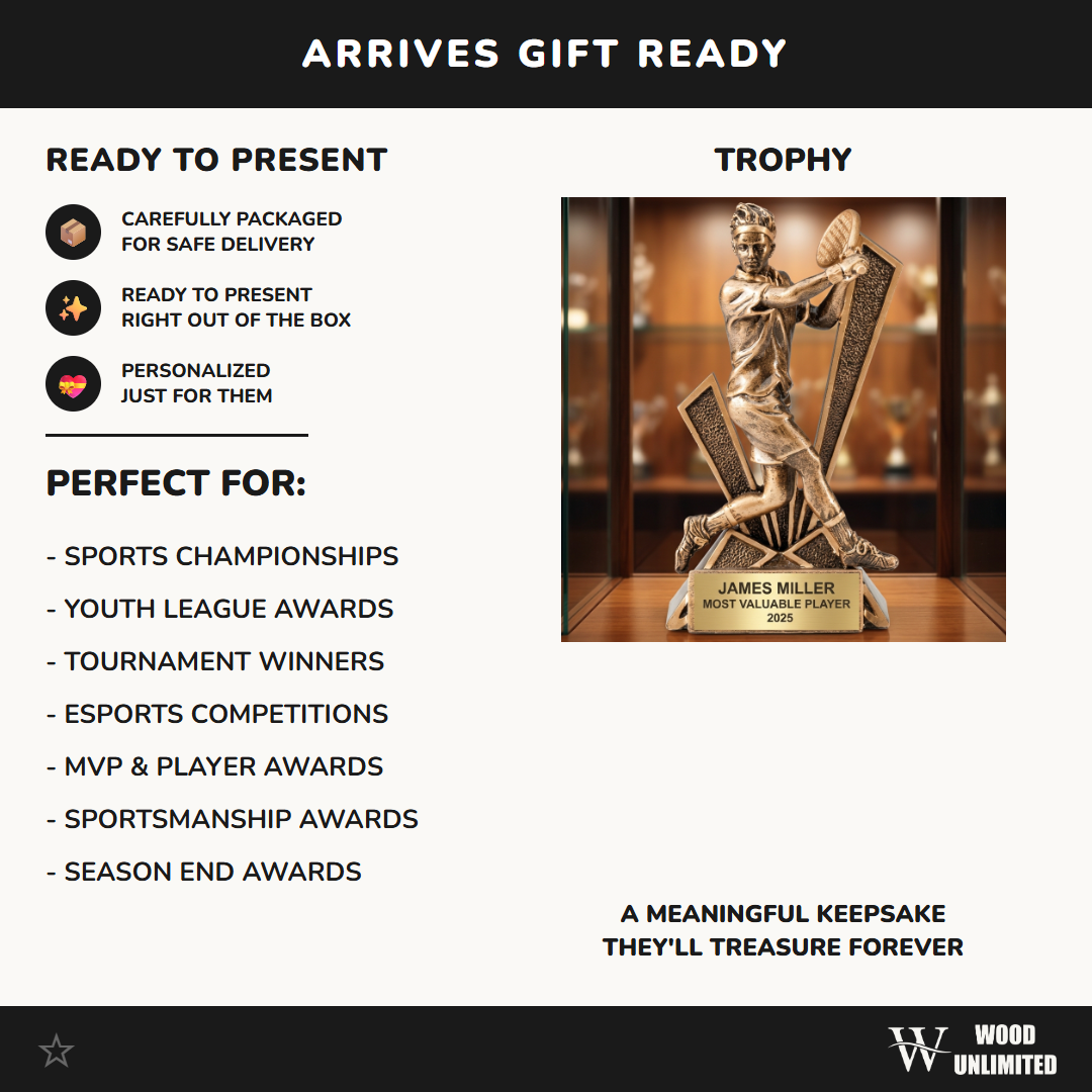 Personalized | Tennis Award | Custom Engraved | Tennis Trophy | Personalized Tennis Award | Engraved Trophy | MVP Award