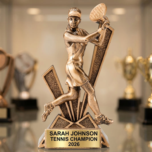 Personalized | Tennis Award | Custom Engraved | Tennis Trophy | Female Tennis | Personalized Award | Engraved Trophy | Champion Award - View 1