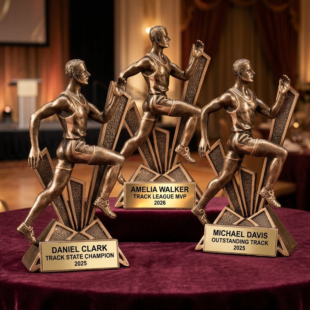 Track Award Trophy | Personalized | Custom Engraved | Running Award | Track & Field | Champion | Recognition - View 6