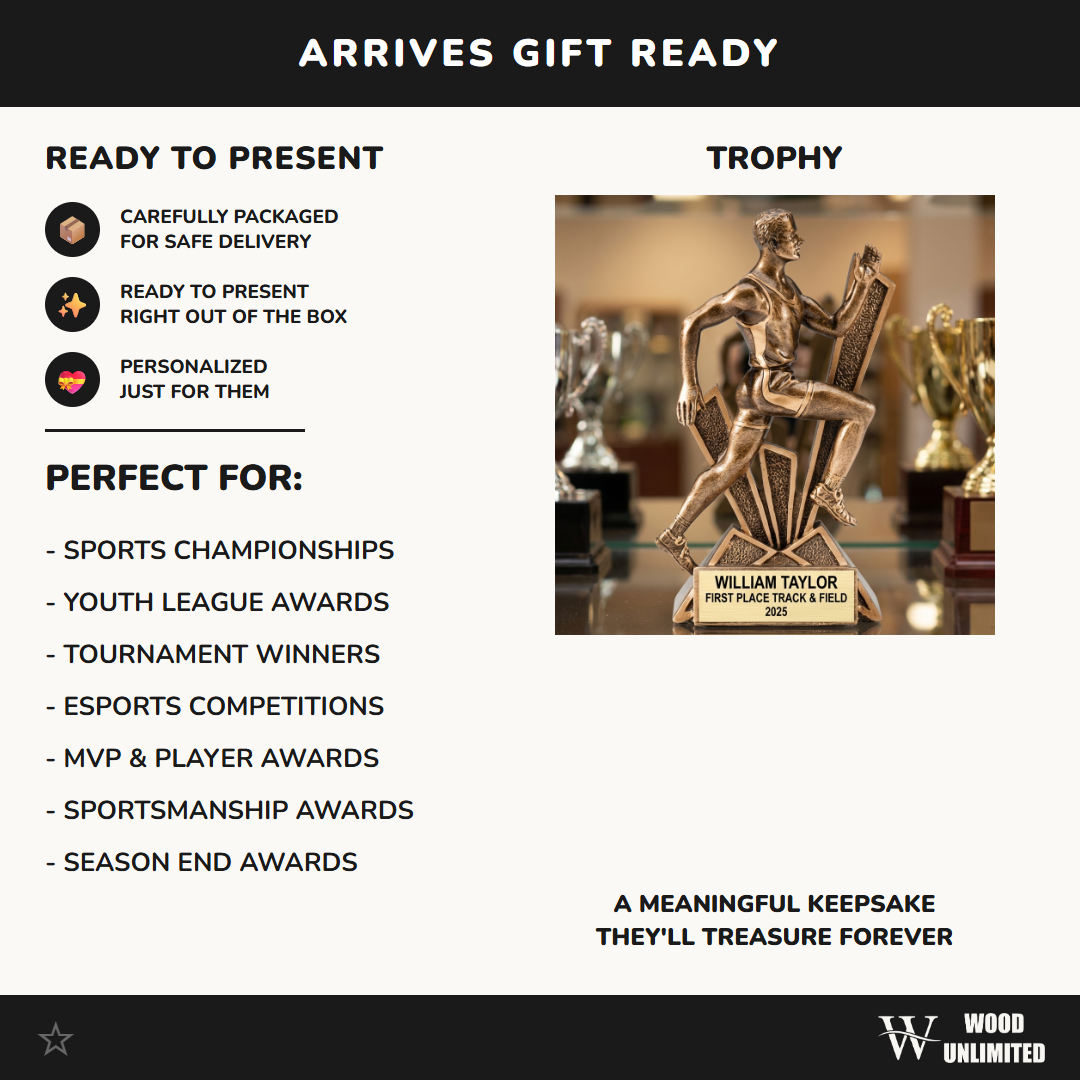 Track Award Trophy | Personalized | Custom Engraved | Track and Field Trophy | Running Award | Champion | Race Winner