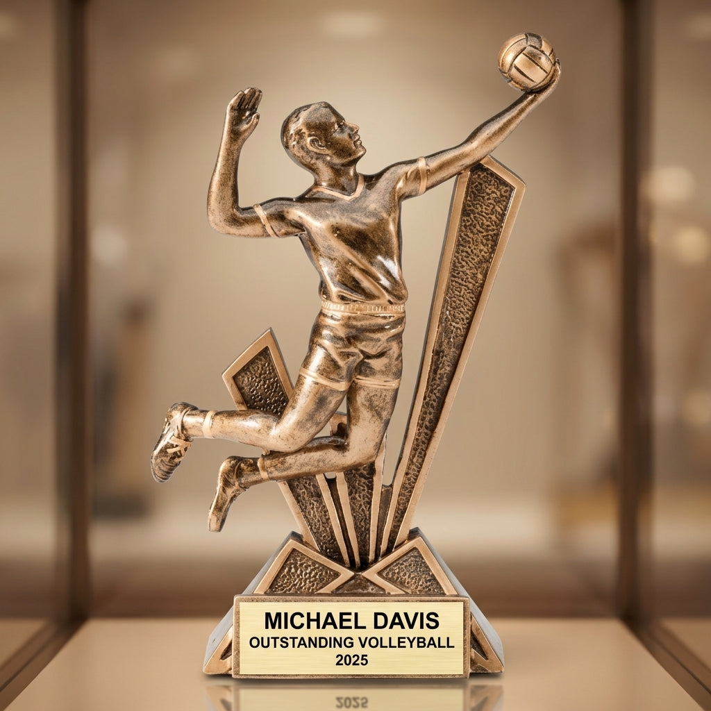 Volleyball Award Trophy | Personalized | Custom Engraved | Volleyball Gift | MVP Award | Team Trophy - View 1