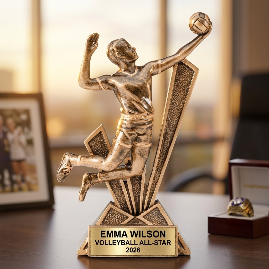 Volleyball Award Trophy | Personalized | Custom Engraved | Volleyball Gift | MVP Award | Team Trophy - View 5