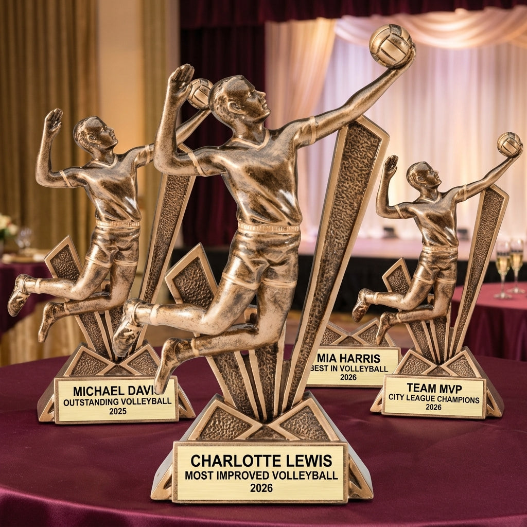 Volleyball Award Trophy | Personalized | Custom Engraved | Volleyball Gift | MVP Award | Team Trophy - View 6
