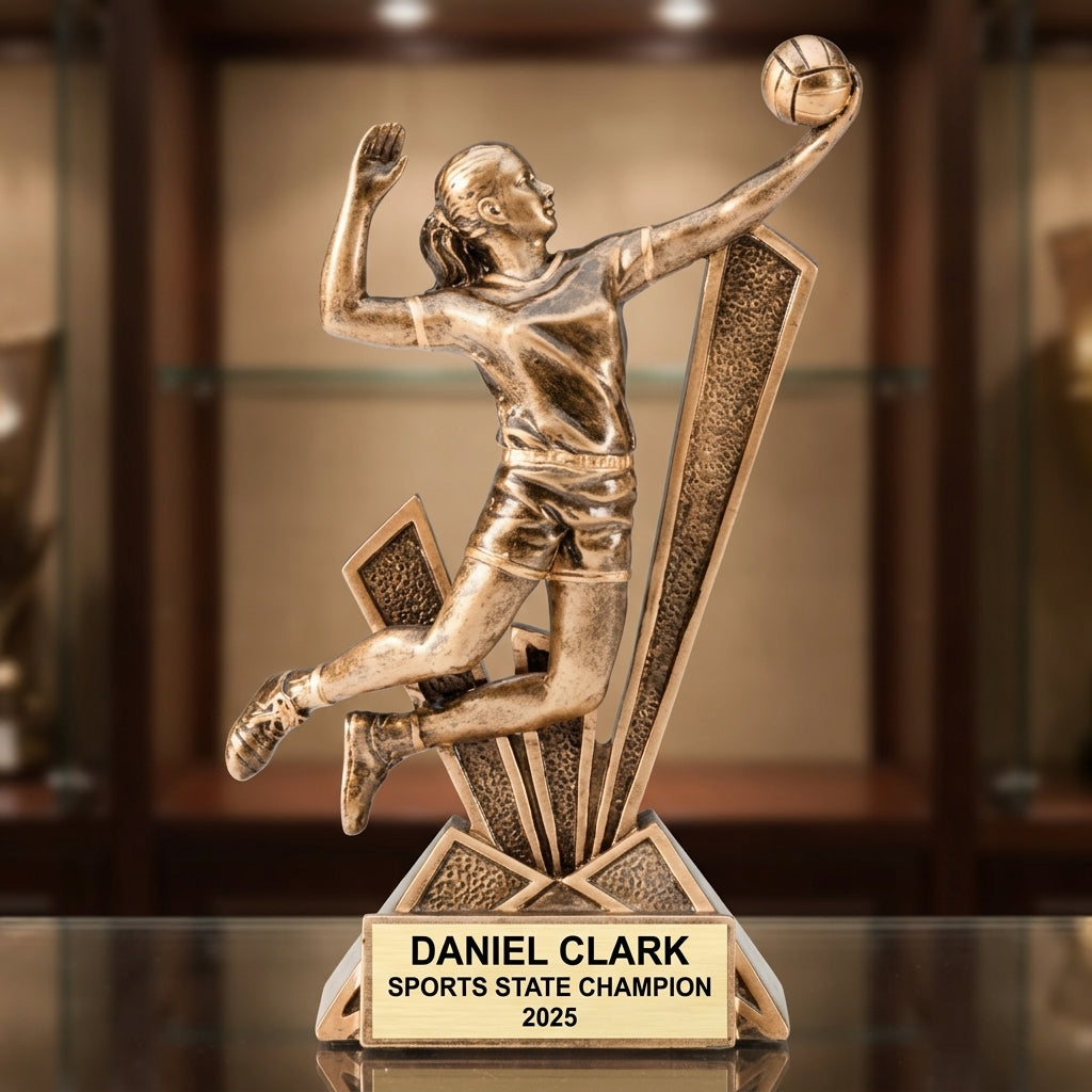 Volleyball Sports Award | Personalized Trophy | Custom Engraved | Team Gift | Checkmate Series - View 1