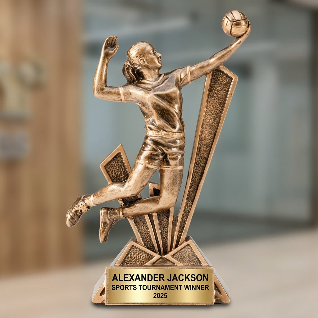 Volleyball Sports Award | Personalized Trophy | Custom Engraved | Team Gift | Checkmate Series - View 3