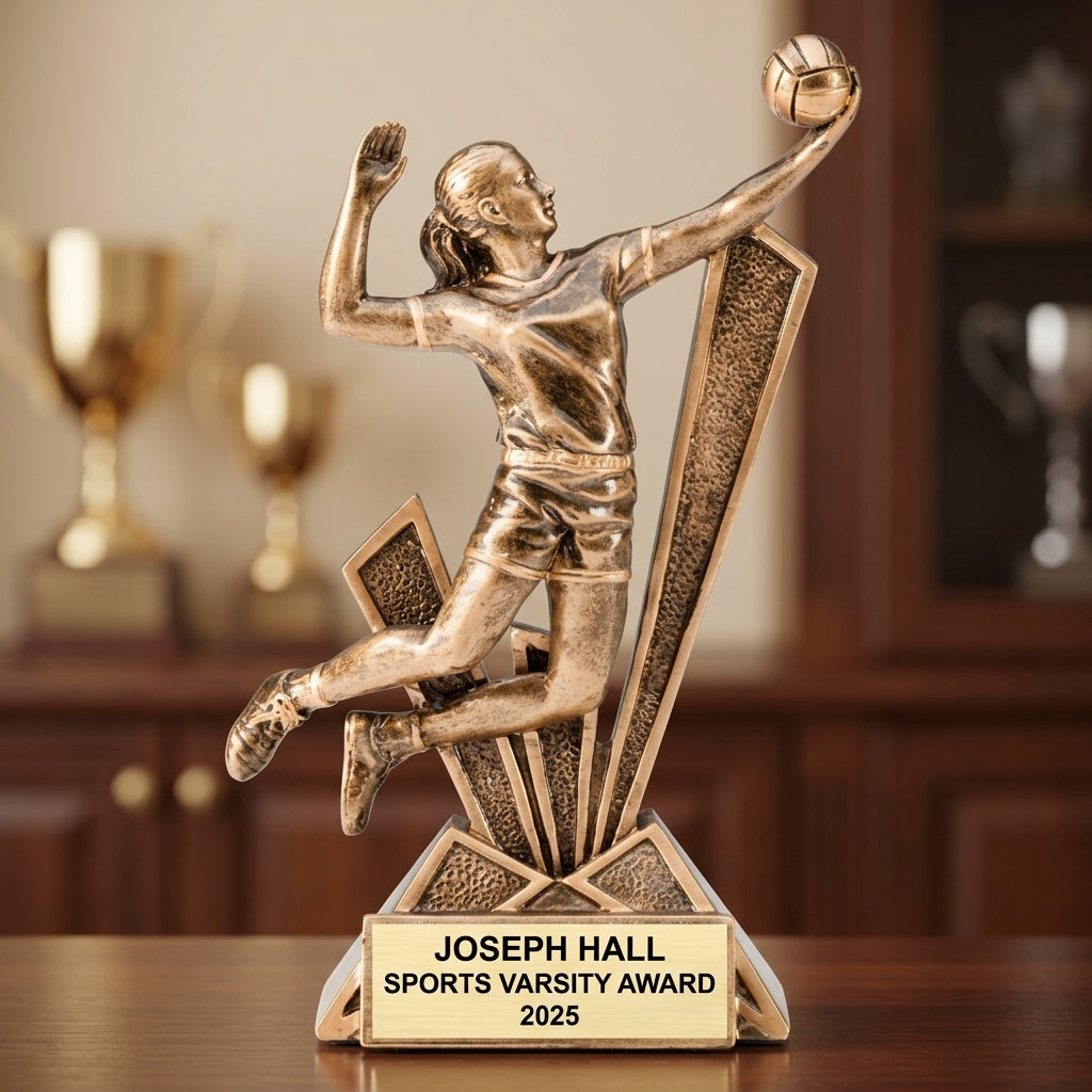 Volleyball Sports Award | Personalized Trophy | Custom Engraved | Team Gift | Checkmate Series - View 4