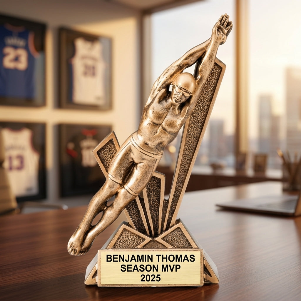 Personalized | Swimming Award | Custom Engraved | Swimming Trophy | Swimmer Award | Personalized Swim | Engraved Trophy | Custom Award - View 5