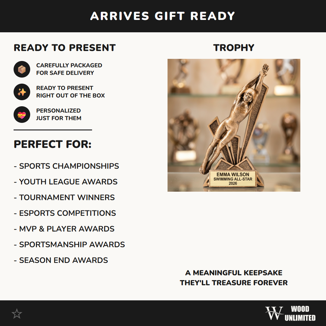Personalized | Swimming Award | Custom Engraved | Swimmer | Trophy | Award | Engraved | Team | Youth | Coach | Recognition | Championship